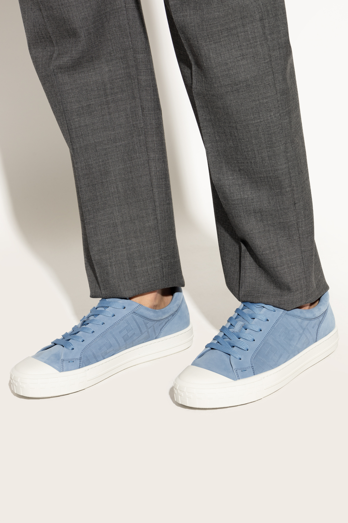 スニーカー Fendi Light Blue Leather Domino Sneakers Domino sneakers Leather Light blue | Fendi